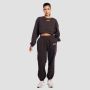 Women‘s Aura Cropped Sweatshirt Tee Brown - GymBeam XL
