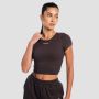 Women‘s Aura Cropped T-Shirt Tee Brown - GymBeam XL