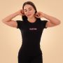 Women‘s Daily T-shirt Black - BeastPink XXL