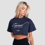 Women‘s Earned Cropped T-shirt Midnight - GymBeam L