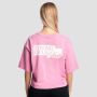 Women‘s Girls Club Boxy T-shirt Pink - GymBeam XL