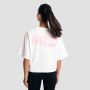 Women‘s Girls Club Boxy T-shirt White - GymBeam XL