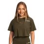 Women‘s Limitless Cropped T-Shirt Espresso - GymBeam XXL