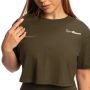 Women‘s Limitless Cropped T-Shirt Espresso - GymBeam XXL