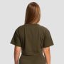 Women‘s Limitless Cropped T-Shirt Espresso - GymBeam XXL