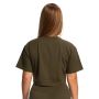 Women‘s Limitless Cropped T-Shirt Espresso - GymBeam XXL