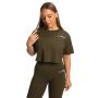 Women‘s Limitless Cropped T-Shirt Espresso - GymBeam XXL