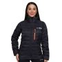 Women‘s Puffer Jacket Black/Orange - GymBeam XL