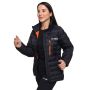 Women‘s Puffer Jacket Black/Orange - GymBeam XL
