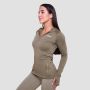 Women‘s Pulse 1/2 Zip Running Sweatshirt Vetiver - GymBeam XXL