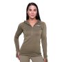 Women‘s Pulse 1/2 Zip Running Sweatshirt Vetiver - GymBeam XXL