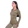 Women‘s Pulse 1/2 Zip Running Sweatshirt Vetiver - GymBeam XXL