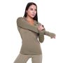 Women‘s Pulse 1/2 Zip Running Sweatshirt Vetiver - GymBeam XXL