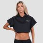 Women‘s Relay Cropped Hoodie Black - GymBeam XXL