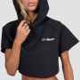 Women‘s Relay Cropped Hoodie Black - GymBeam XXL