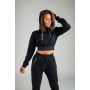 Women‘s Essential Cropped Hoodie black - STRIX L