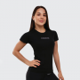 Women‘s T-shirt FIT Black - GymBeam XL