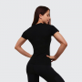 Women‘s T-shirt FIT Black - GymBeam XL