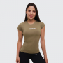 Women‘s T-shirt FIT Olive - GymBeam XXL