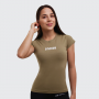 Women‘s T-shirt FIT Olive - GymBeam XXL