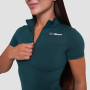 Women‘s Ignite Cropped T-shirt Dark Green - GymBeam XXL