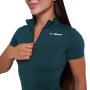 Women‘s Ignite Cropped T-shirt Dark Green - GymBeam XXL