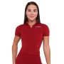 Women‘s Ignite Cropped T-shirt Dark Red - GymBeam XXL