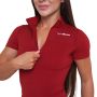 Women‘s Ignite Cropped T-shirt Dark Red - GymBeam XXL