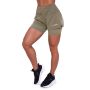 Women‘s Pulse Running shorts 2in1 Vetiver - GymBeam XXL