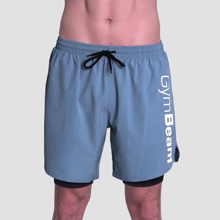 2in1 Shorts Essence Blue - GymBeam XXL
