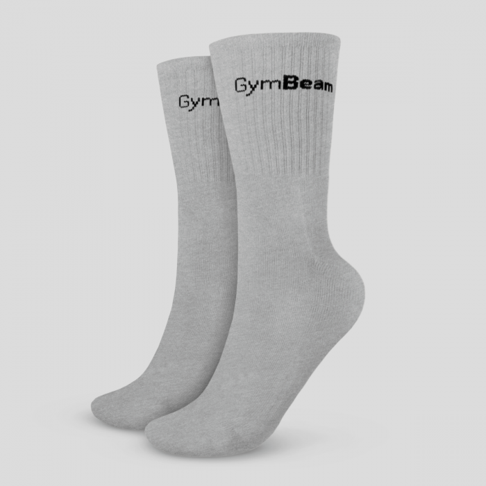 3/4 Socks 3Pack Grey - GymBeam XL