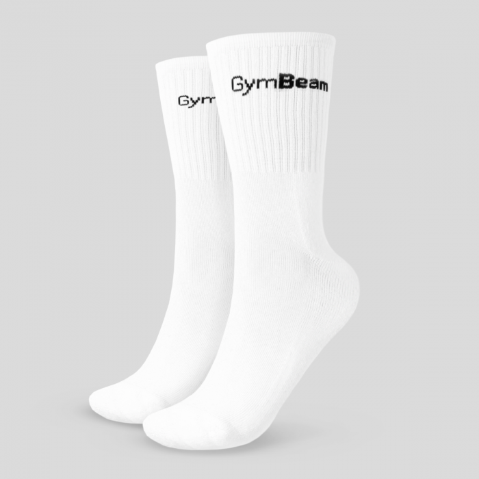 Ponožky 3/4 Socks 3Pack White - GymBeam XL