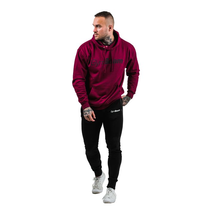 Men‘s PRO Hoodie Burgundy - GymBeam XXL