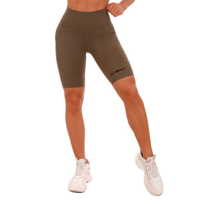 Women‘s Biker Shorts olive - GymBeam XXL