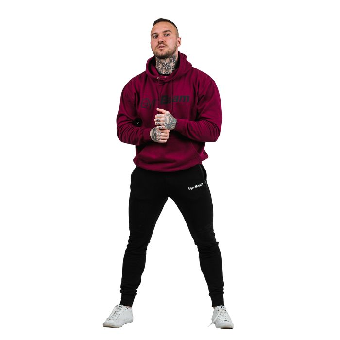 Men‘s PRO Hoodie Burgundy - GymBeam XXL