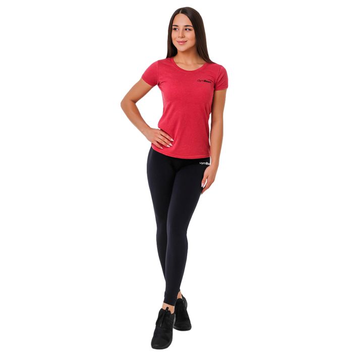 Dámske tričko Basic Vintage Red - GymBeam XXL