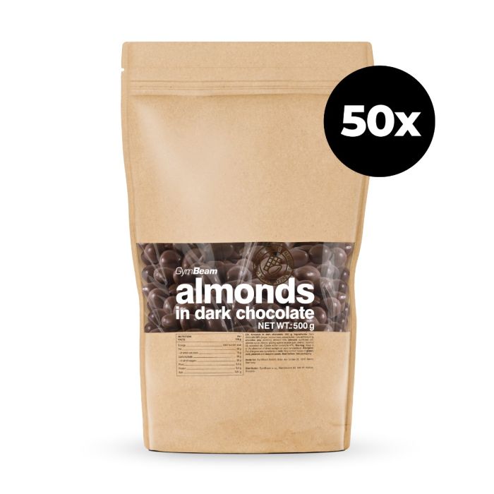 Almonds in dark chocolate - GymBeam 500 g