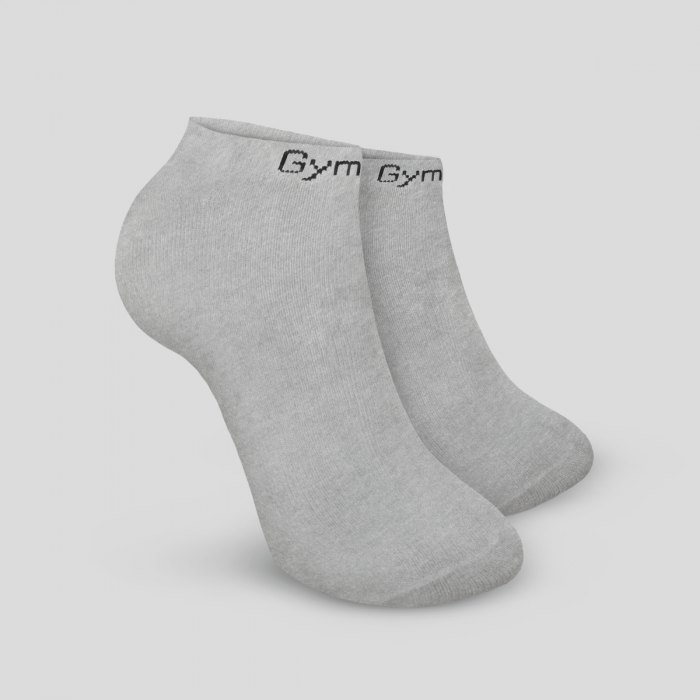 Ankle Socks 3Pack Grey - GymBeam XL