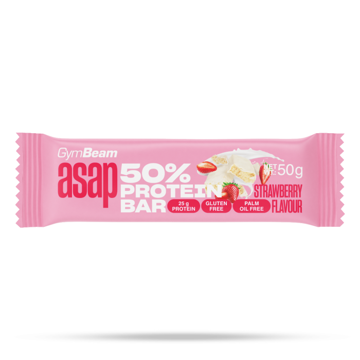 ASAP 50% Protein Bar – GymBeam 50 g - strawberry