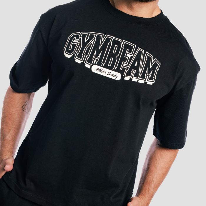 Athletic Society Boxy T-shirt Black - GymBeam XXL