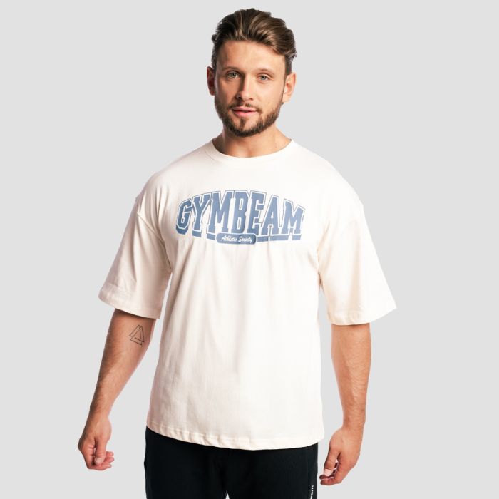 Athletic Society Boxy T-shirt Cream - GymBeam XL