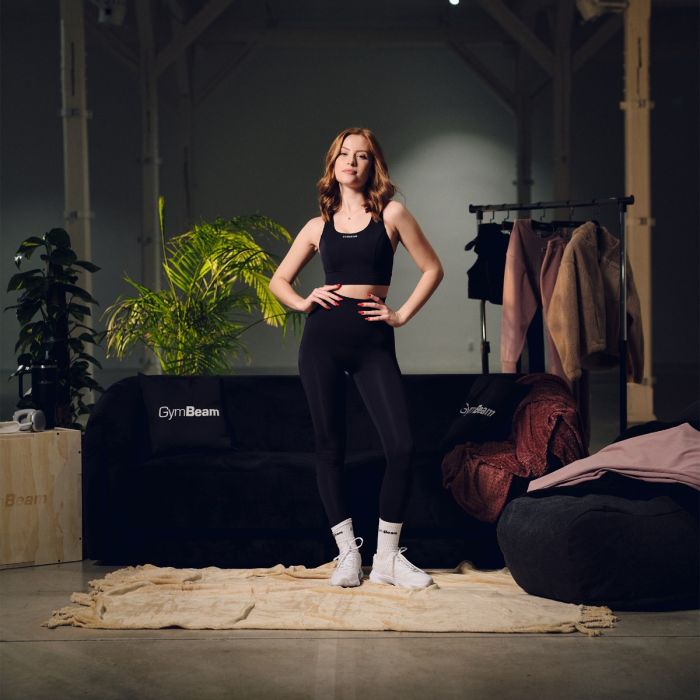 Aura Sports Bra Black - GymBeam XXL