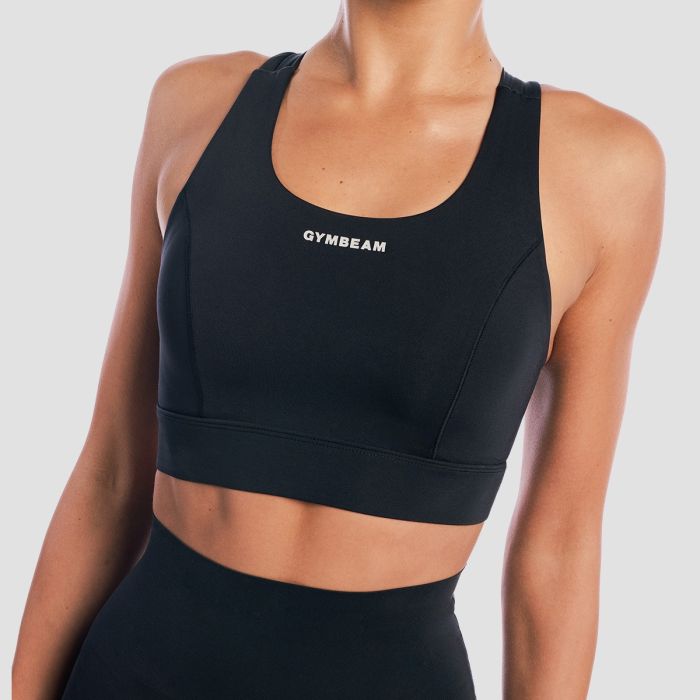 Aura Sports Bra Black - GymBeam XXL