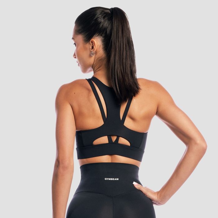 Aura Sports Bra Black - GymBeam XXL