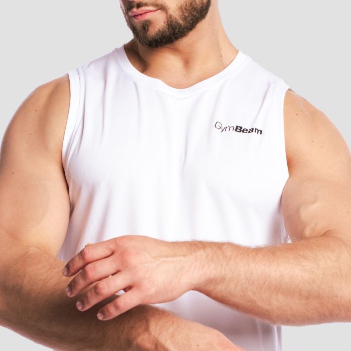 Base Mesh Tanktop White - GymBeam XXL