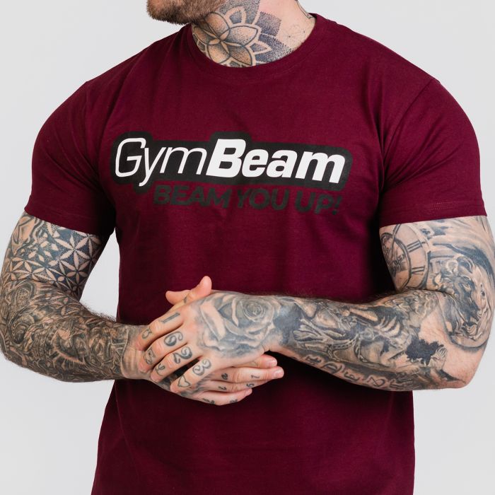 Beam T-shirt Burgundy - GymBeam XXXL