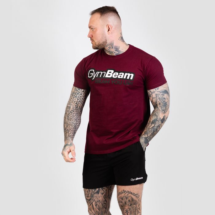 Beam T-shirt Burgundy - GymBeam XXXL