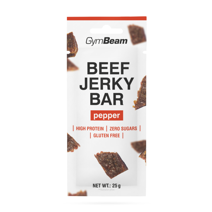 Beef Jerky Bar - GymBeam 25 g - peppered