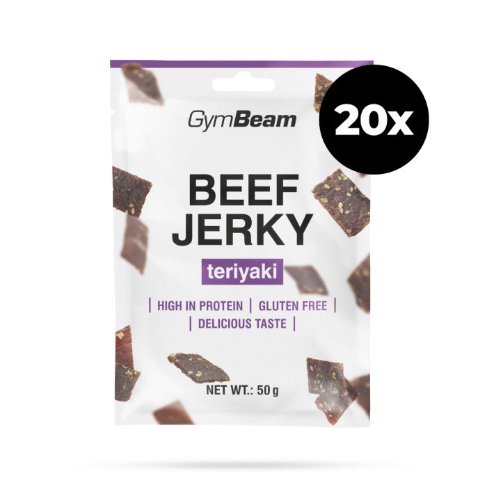 Beef Jerky - GymBeam 20 x 50 g - teriyaki
