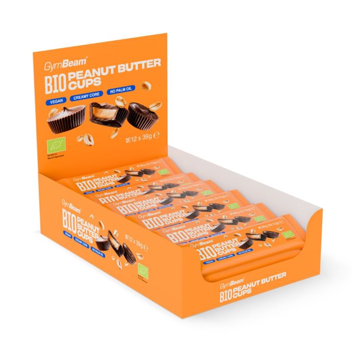 BIO Peanut Butter Cups - GymBeam 12 x 39 g